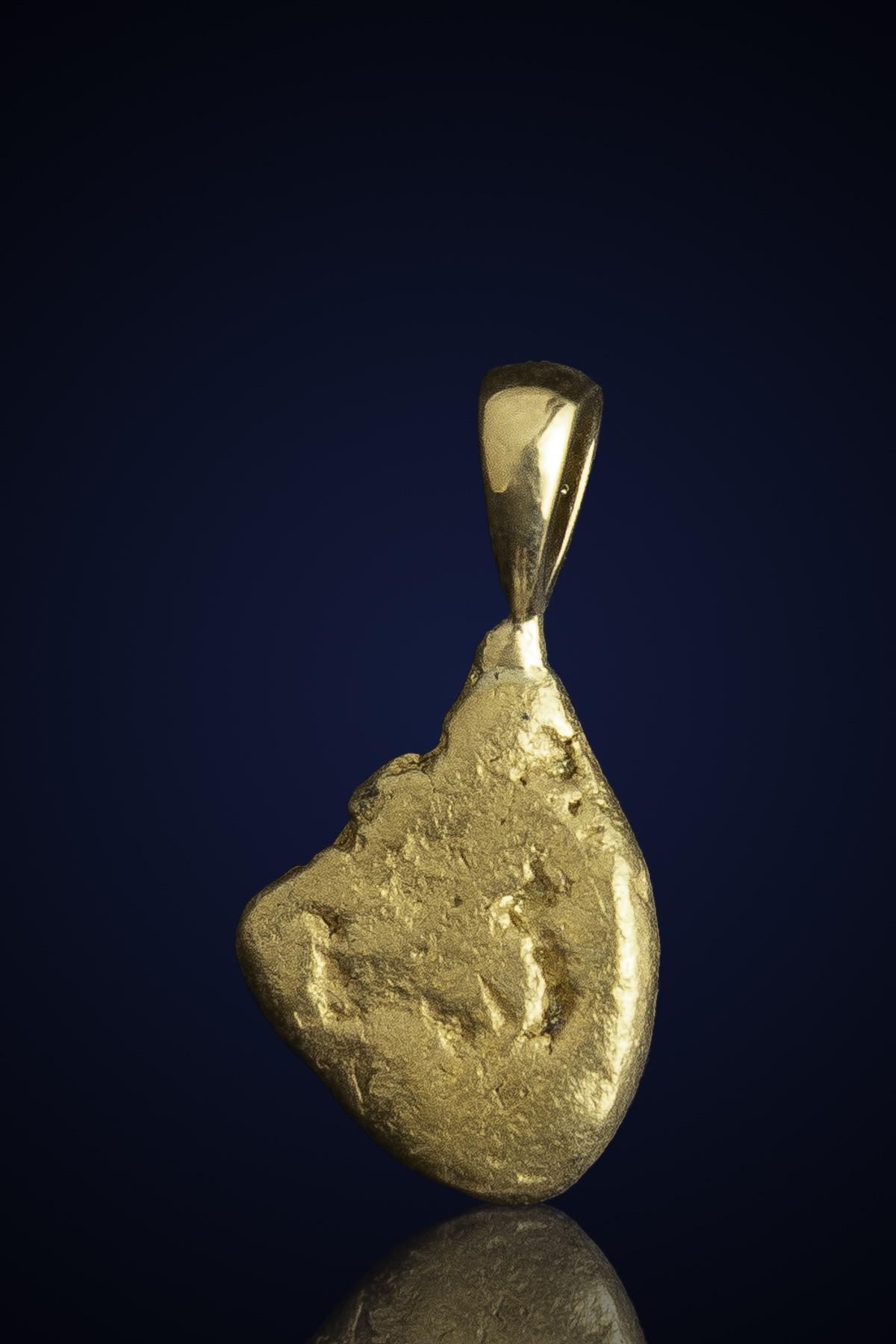 (image for) Smooth, Lustrous Natural Gold Nugget Pendant - Alaska - 4.24 grams